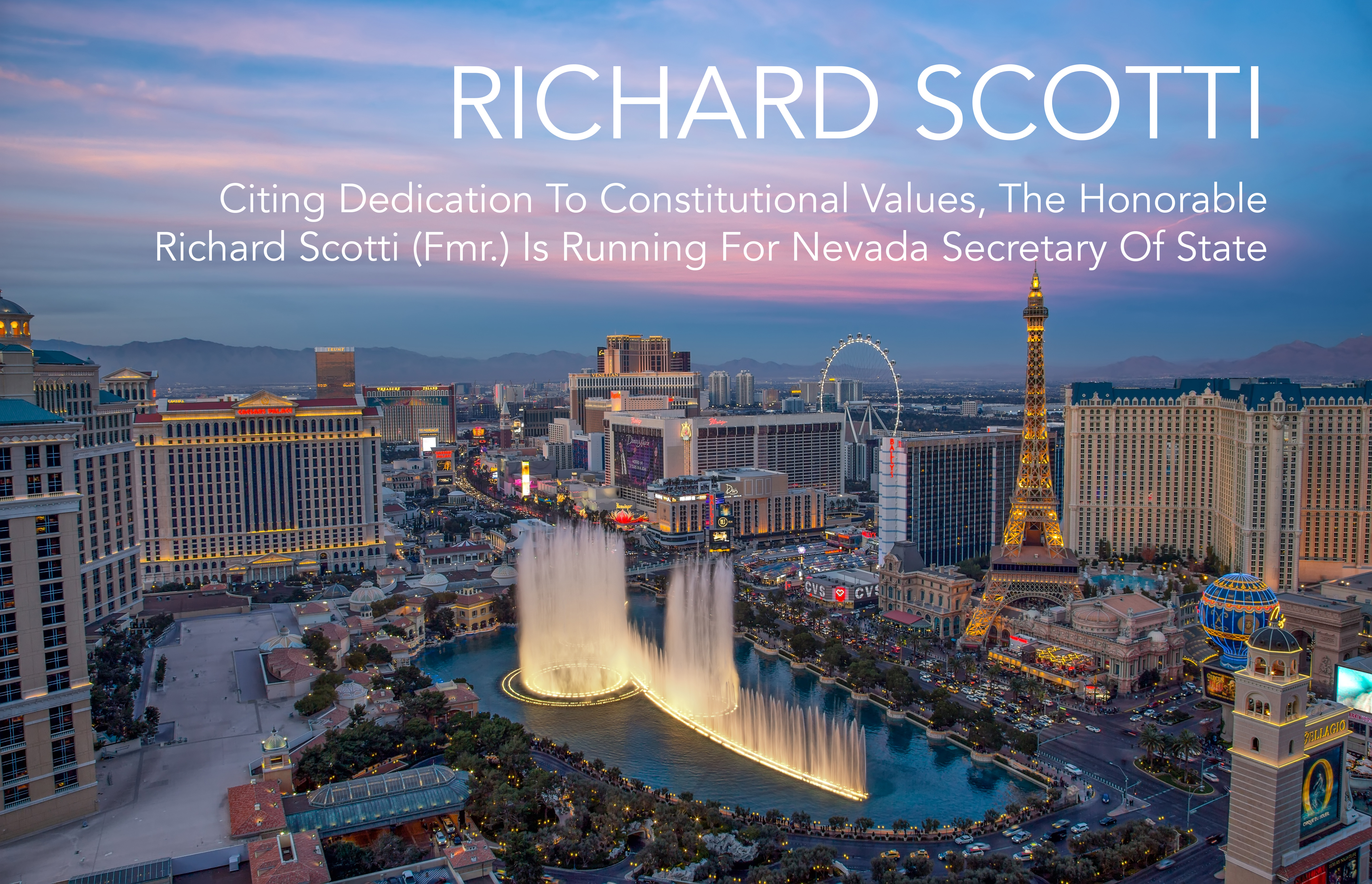 Richard Scotti running for Nevada Secretary of State